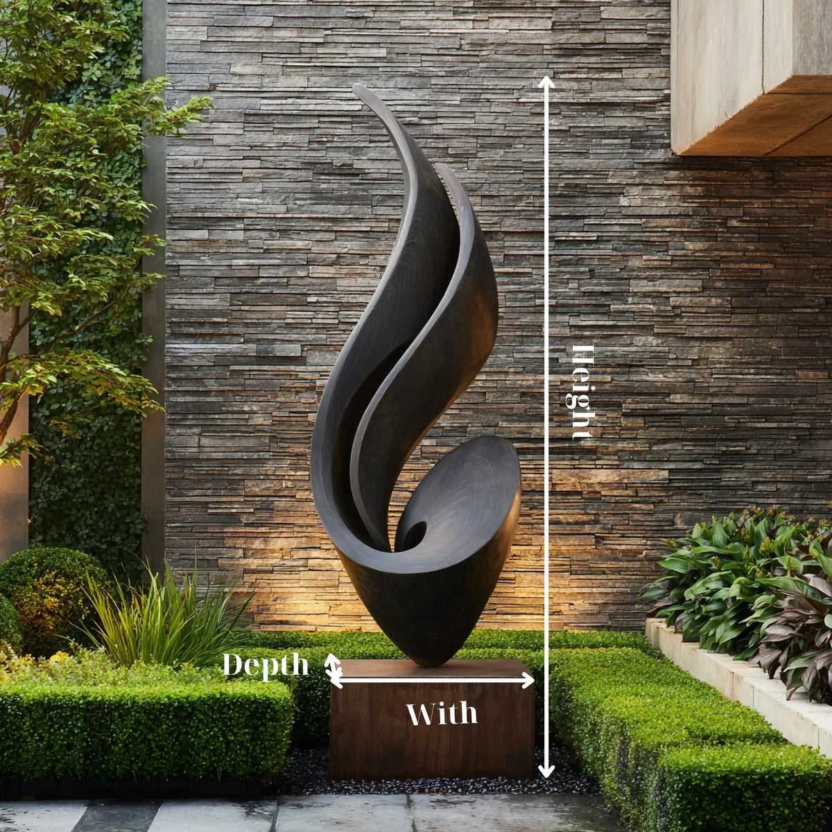 Large Abstract Floor Sculpture – Contemporary Freestanding Statement Art for Indoor and Outdoor Spaces