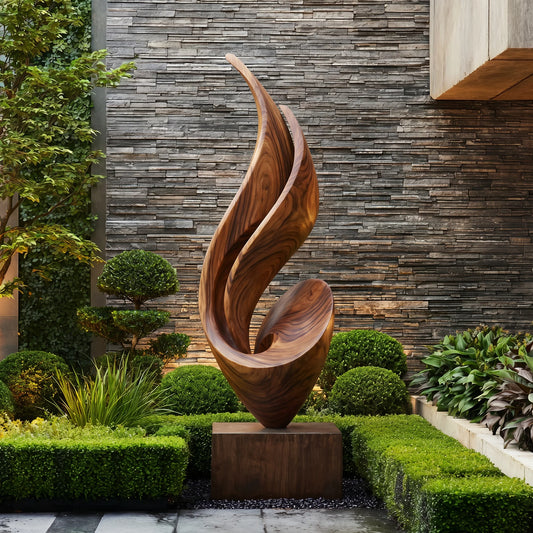 Large Abstract Floor Sculpture – Contemporary Freestanding Statement Art for Indoor and Outdoor Spaces
