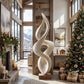 Handcrafted Abstract Twisted Wood Sculpture – Contemporary Solid Wood Art for Modern Home Décor