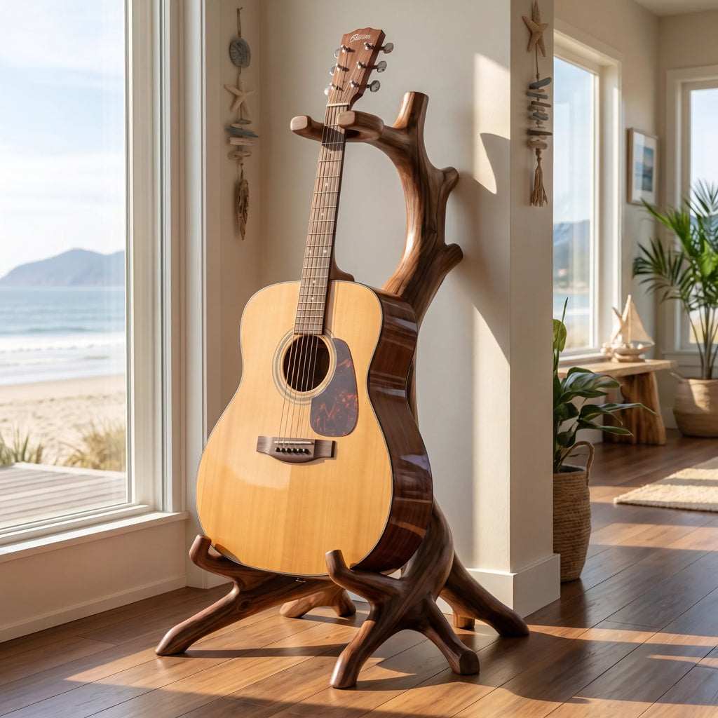 Organic Root Wooden Guitar Floor Stand