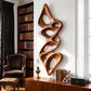 Vertical Flow – Abstract Wall Sculpture with Organic Carved Openings