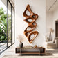 Vertical Flow – Abstract Wall Sculpture with Organic Carved Openings