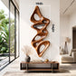 Vertical Flow – Abstract Wall Sculpture with Organic Carved Openings