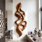 Vertical Flame – Abstract Wooden Wall Sculpture with Organic Openings