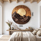 Mountain Wooden Wall Sculpture for Modern Nature-Inspired Home Decor