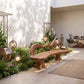 Flowing Branch – Handcrafted Solid Wood Outdoor Bench with Sculptural Backrest
