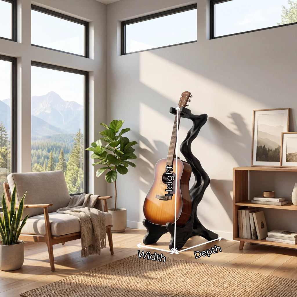 Handcrafted Organic Wooden Guitar Holder