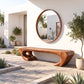 Organic Balance – Solid Wood Bench with Sculptural Asymmetrical Base and Flowing Seat