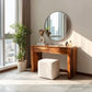 Modern Solid Wood Vanity Table with Dual Storage Drawers