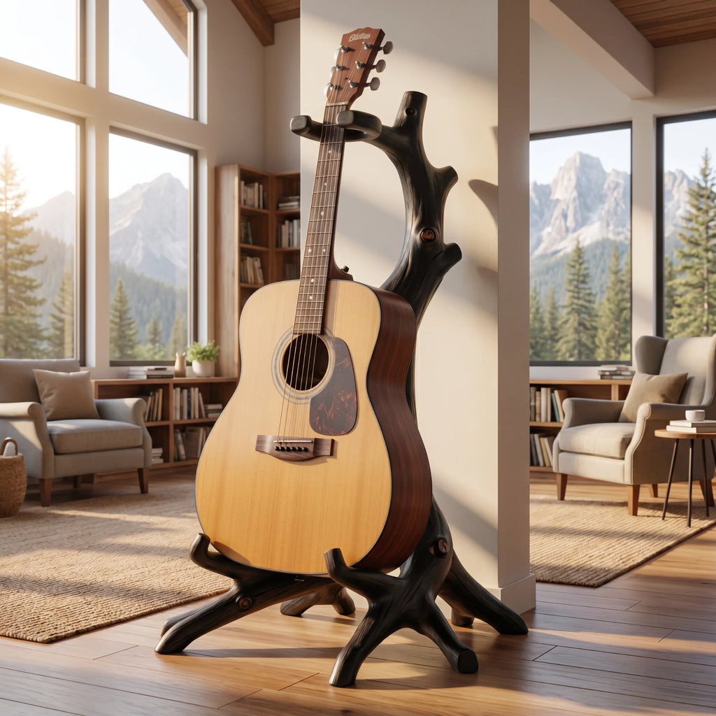Organic Root Wooden Guitar Floor Stand