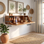 Modern Floating Desk with Integrated Shelves