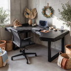 Sculpted Live Edge Solid Wood Desk