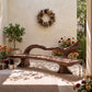 Flowing Branch – Handcrafted Solid Wood Outdoor Bench with Sculptural Backrest