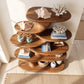 Cascade Form – Sculptural Wood Display Shelf with Tiered Platforms