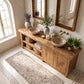 Solid Wood Double Bathroom Vanity – Rustic Wooden Vanity Cabinet for Modern Bathrooms
