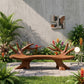 Branch Form – Solid Wood Garden Bench with Sculptural Root Base