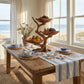 Solid Wood Three-Tier Fruit Display Bowl with Sculptural Branch Pedestal