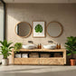 Solid Wood Double Bathroom Vanity with Carved Wave Drawers and Open Shelf Storage