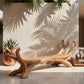 Branch Harmony – Sculptural Solid Wood Garden Bench with Branch-Inspired Frame