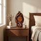 Solid Wood Leaf-Inspired Table Clock – Sculptural Decorative Desk Clock for Modern Interiors