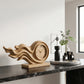 Handcrafted Solid Wood Wave Table Clock – Modern Sculptural Desk Clock for Home and Office