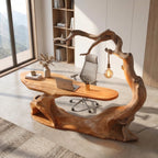 Organic Curved Solid Wood Office Desk
