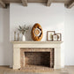 Solid Wood Oval Table Clock with Hollow Sculptural Frame – Modern Decorative Desk Clock