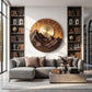 Mountain Wooden Wall Sculpture for Modern Nature-Inspired Home Decor