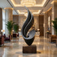 Large Abstract Floor Sculpture – Contemporary Freestanding Statement Art for Indoor and Outdoor Spaces