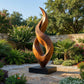 Abstract Twisting Floor Sculpture – Modern Freestanding Decorative Art for Indoor and Covered Outdoor Spaces