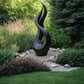 Outdoor Solid Wood Flame Sculpture with Textured Finish – Artistic Garden and Landscape Décor