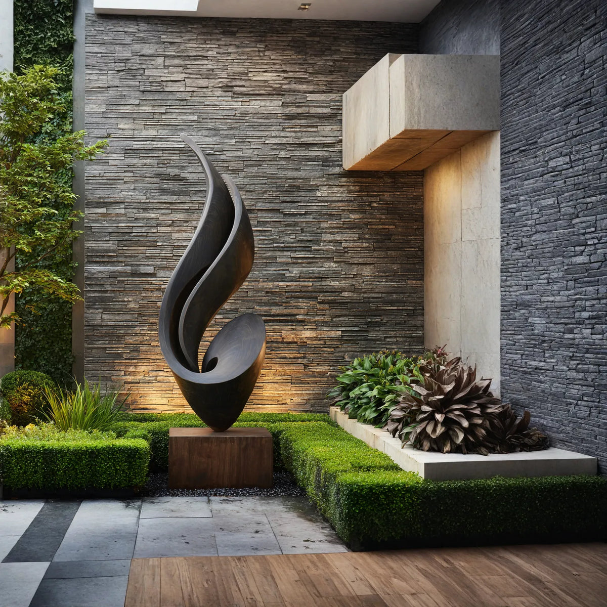 Large Abstract Floor Sculpture – Contemporary Freestanding Statement Art for Indoor and Outdoor Spaces