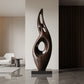 Solid Wood Sculptural Decorative Art – Contemporary Statement Piece for Luxury Interiors