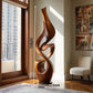 Organic Abstract Solid Wood Sculpture – Modern Artistic Décor for Living Rooms