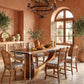 Live Edge Solid Wood Dining Table with Sculptural Base