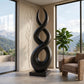 Handcrafted Solid Wood Infinity Twist Sculpture – Modern Decorative Accent for Entryways and Living Rooms